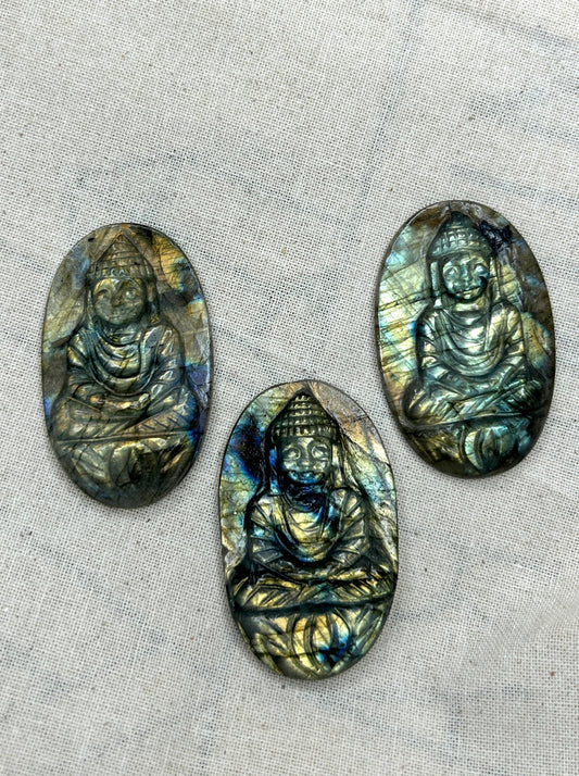 Labradorite Buddha Carving