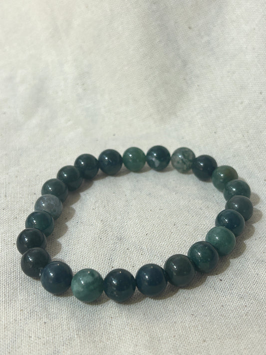 Moss Agate Bracelet 8mm