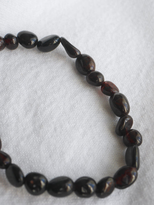 Garnet Pebble Bracelet