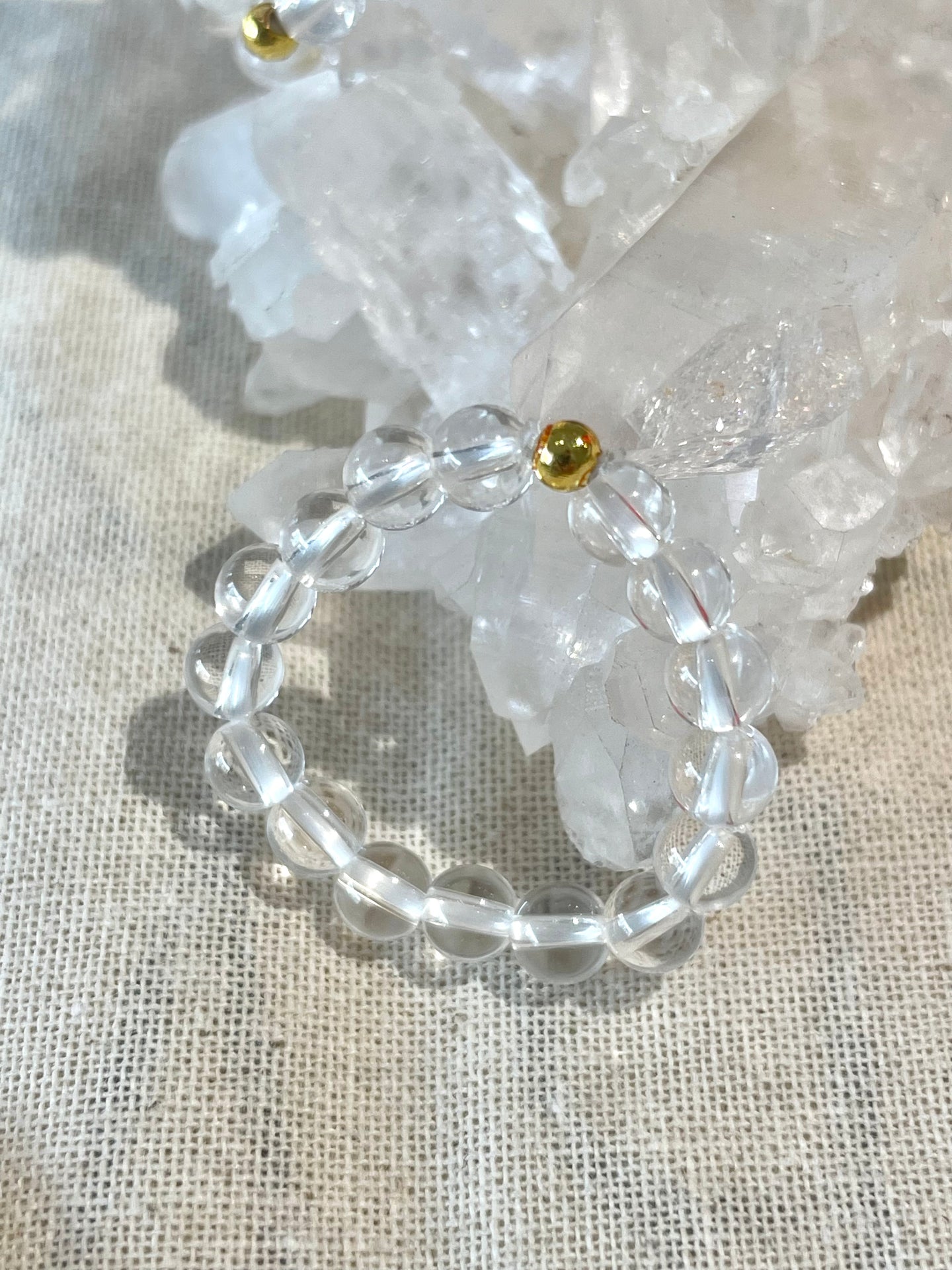 Quartz Beaded Ring