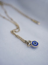 Load image into Gallery viewer, Evil Eye Gold Necklace
