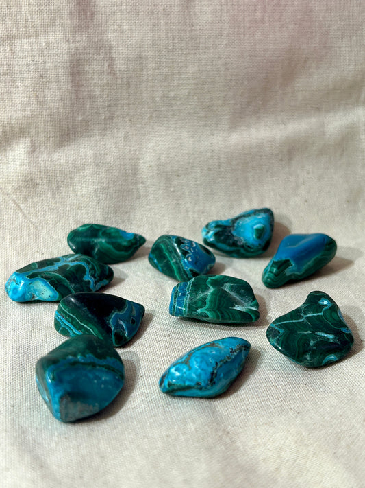 Malachite Chrysocolla Medium Tumble