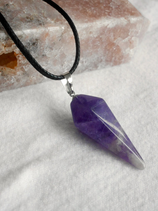 Amethyst Pendulum Necklace