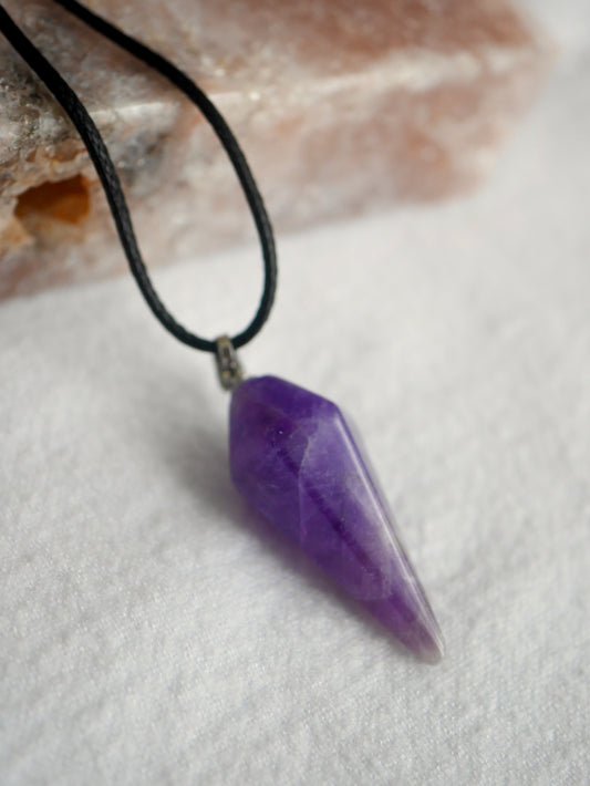 Amethyst Pendulum Necklace