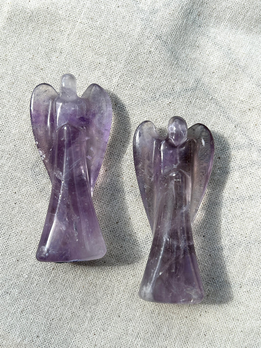 Amethyst Angel Carving