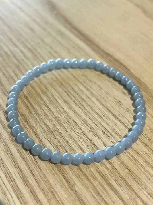 Blue Chalcedony Bracelet 4mm