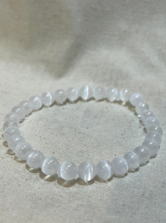 Selenite Round Bracelet