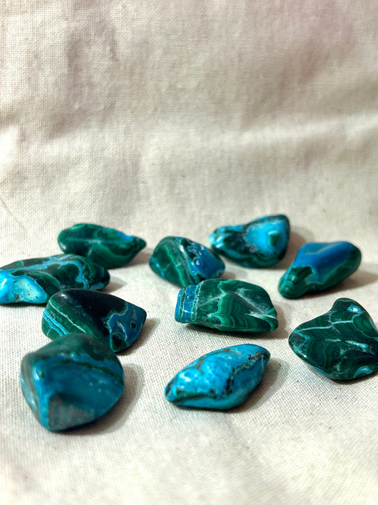 Malachite Chrysocolla Medium Tumble