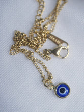 Load image into Gallery viewer, Evil Eye Gold Necklace
