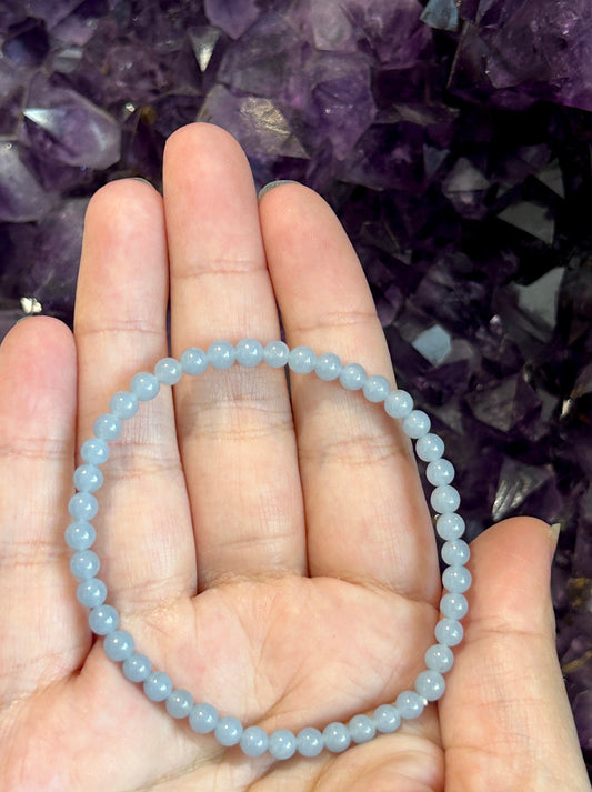 Blue Chalcedony Bracelet 4mm