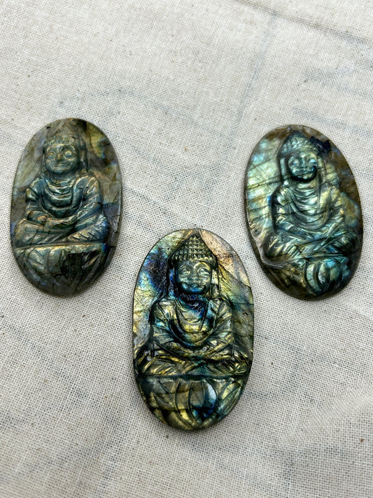 Labradorite Buddha Carving