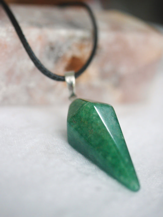 Aventurine Pendulum Necklace