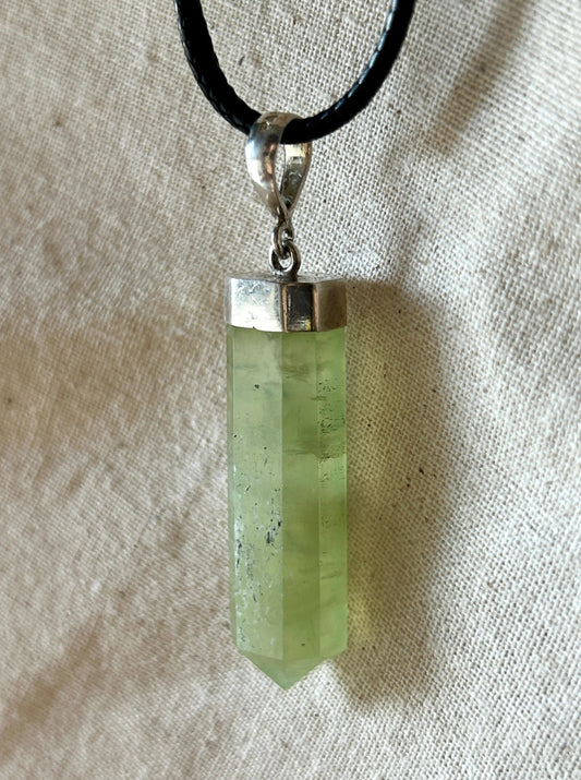 Prehnite Sterling Silver Necklace