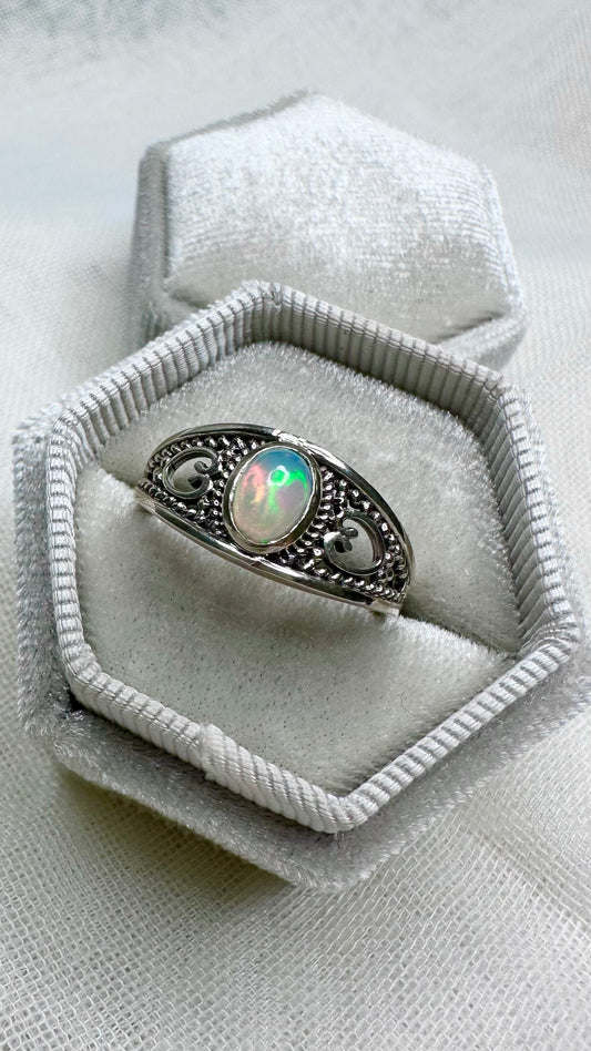 Sterling Silver Ethiopian Opal Ring