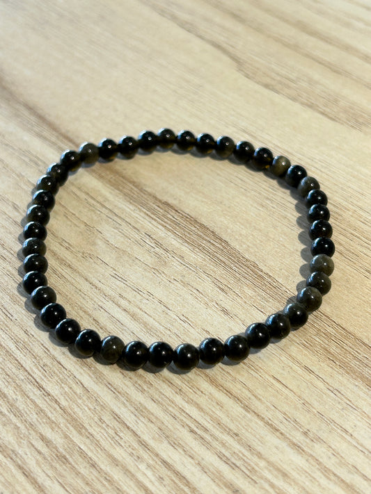 Obsidian Bracelet 4mm