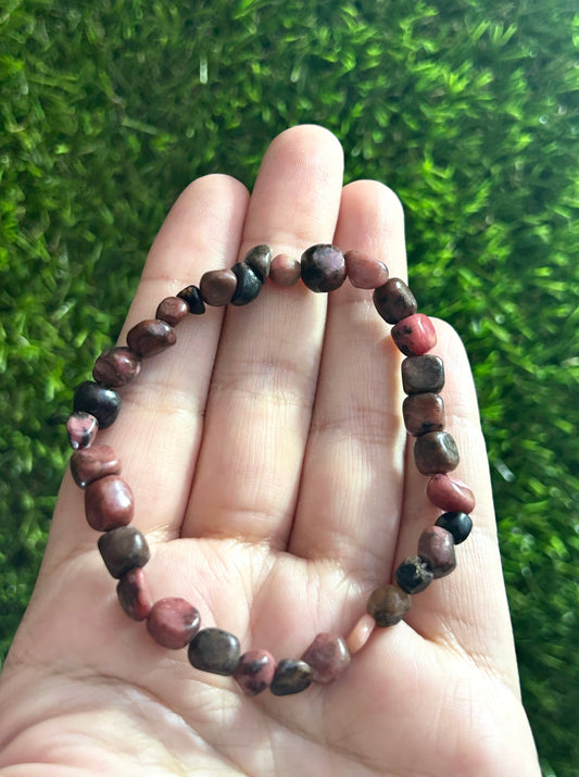 Rhodonite Pebble Bracelet