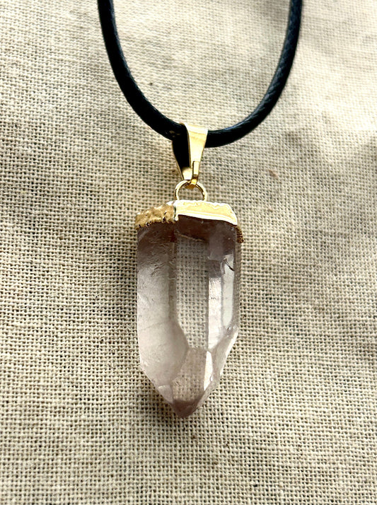 Clear Quartz Point Necklace