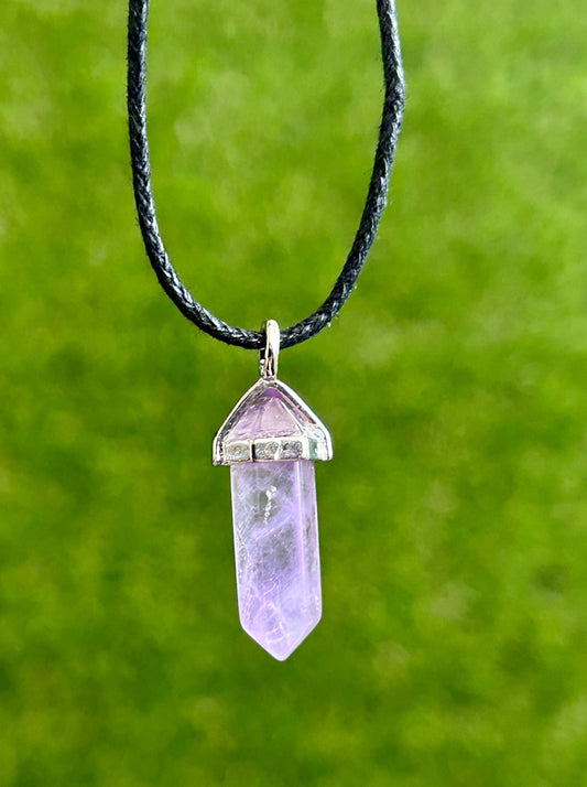 Amethyst Double Terminated Point Necklace