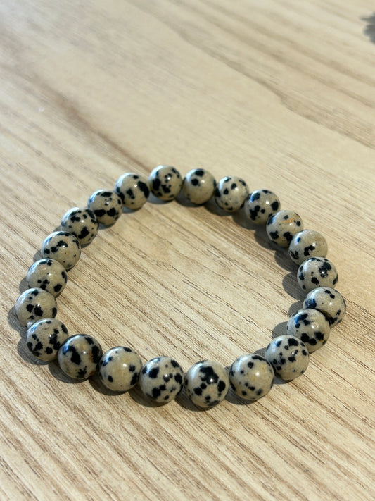 Dalmatian Jasper 8mm Bracelet