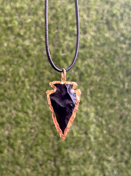 Obsidian Arrowhead Necklace