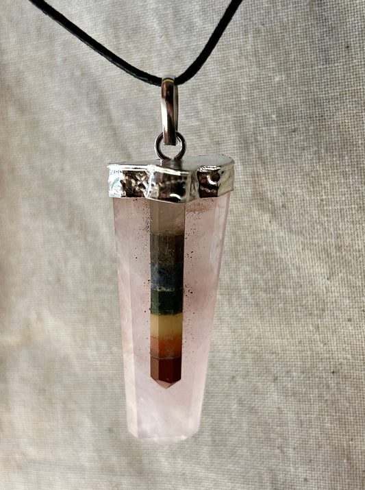 Rose Quartz Chakra Necklace