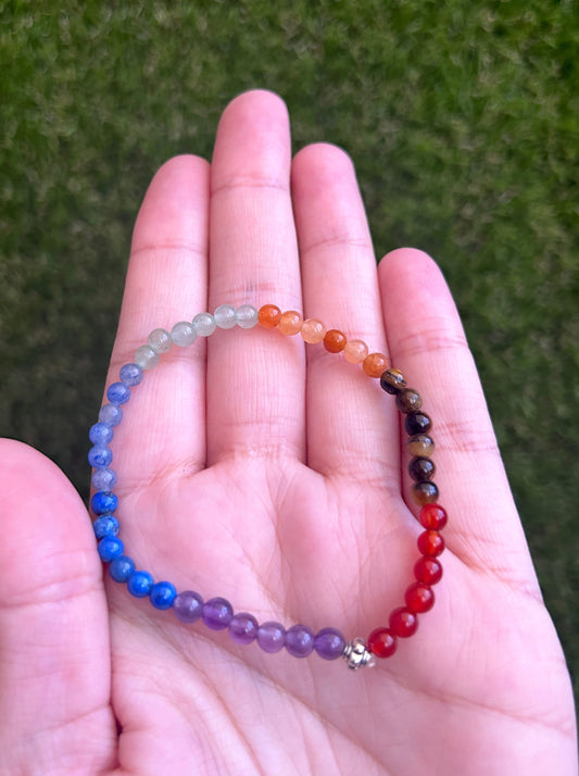 Chakra mixed Bracelet 4mm