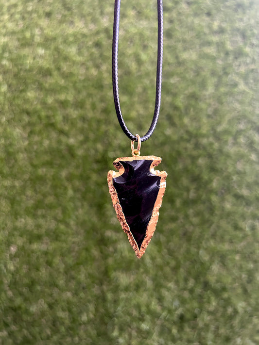 Obsidian Arrowhead Necklace