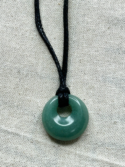 Aventurine Donut Necklace