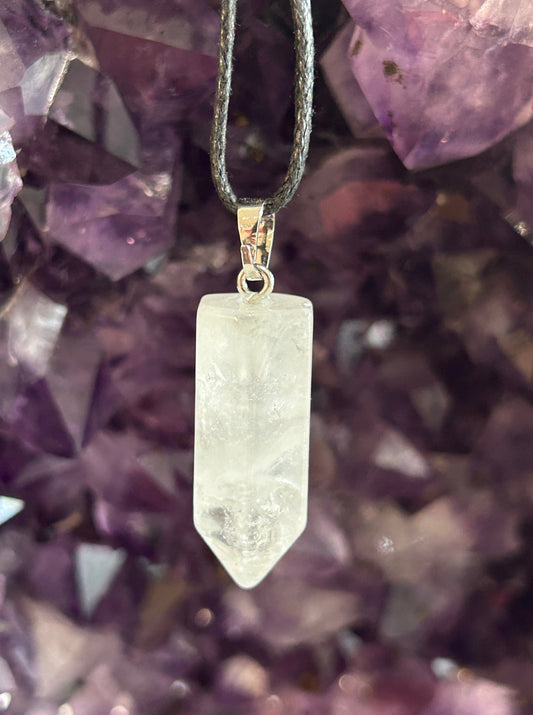 Quartz Crystal Point Necklace