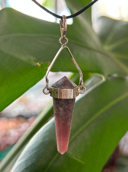 Lepidolite Point Necklace