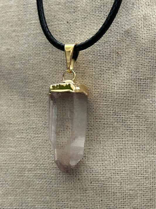 Clear Quartz Point Necklace