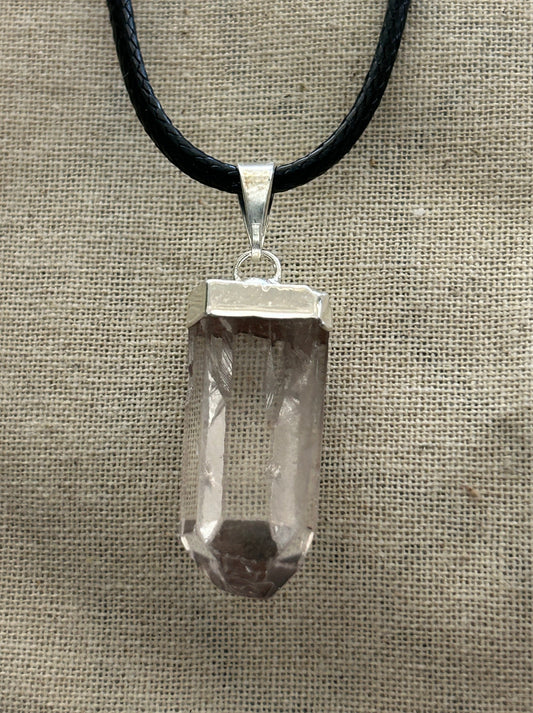 Clear Quartz Point Necklace