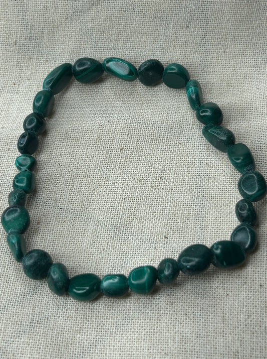 Malachite Pebble Bracelet