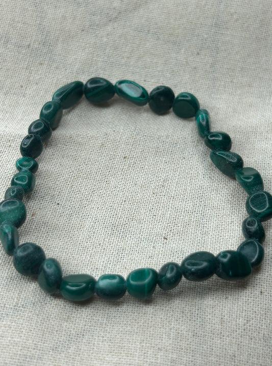 Malachite Pebble Bracelet