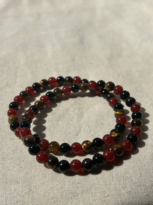 Tigers Eye & Onyx Bracelet 6mm