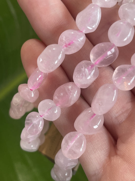 Rose Quartz Pebble Bracelet