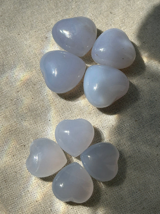 Blue Chalcedony Heart