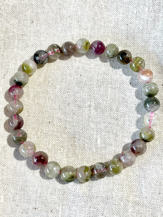 Mixed Tourmaline Bracelet  6mm