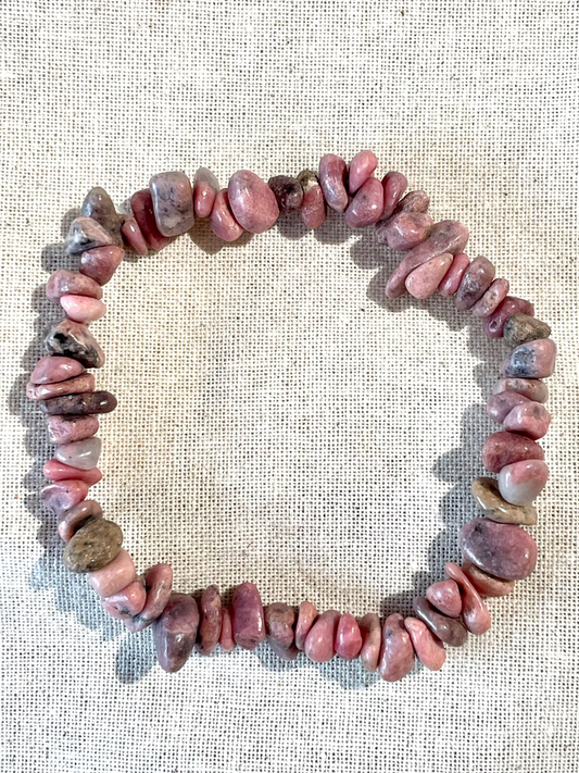 Rhodonite Chip Bracelet