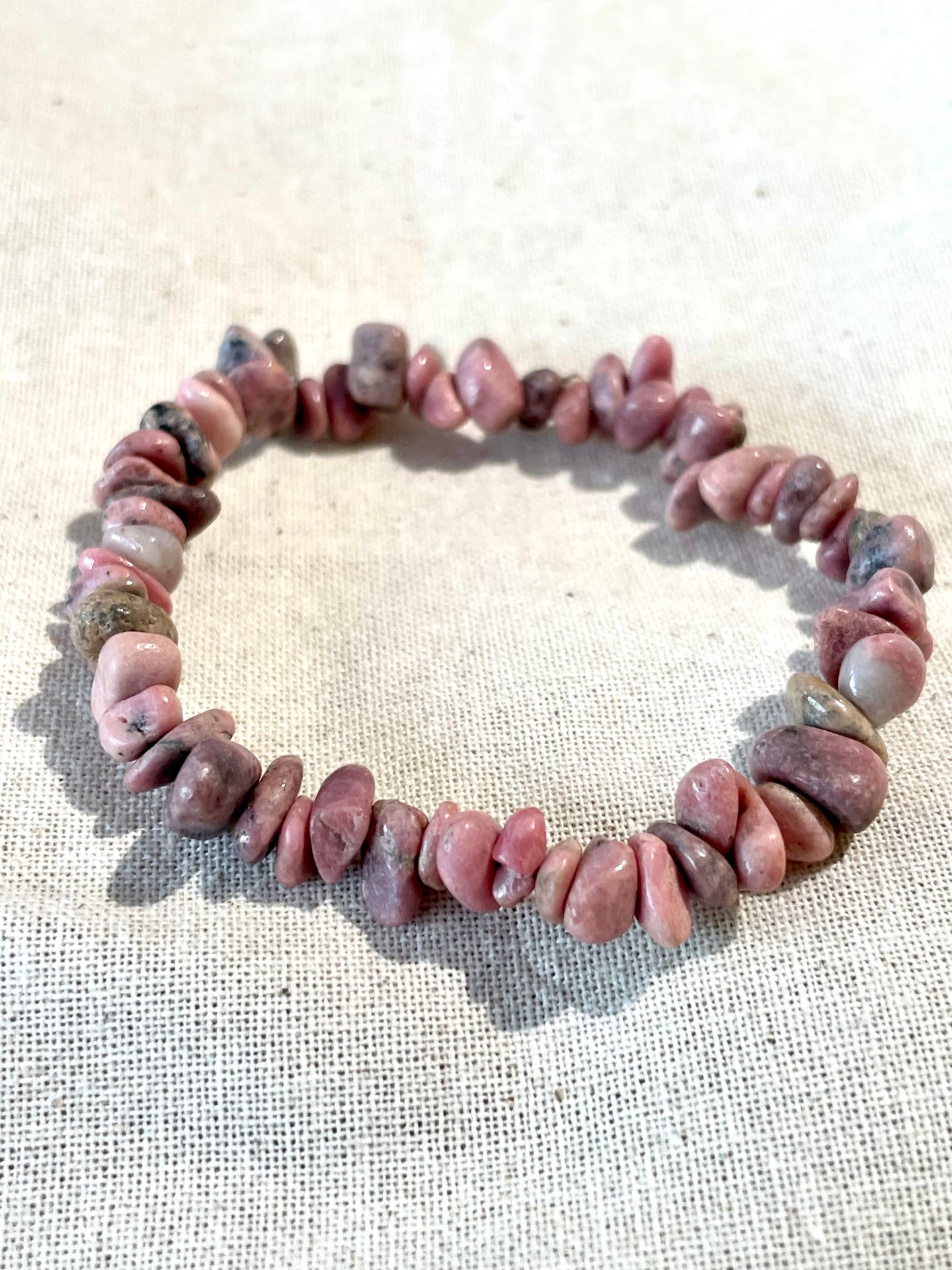 Rhodonite Chip Bracelet