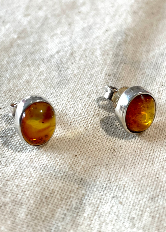 Amber Oval Earrings