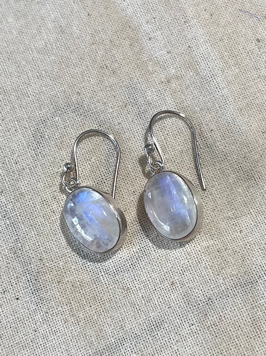 Moonstone Oval Earrings