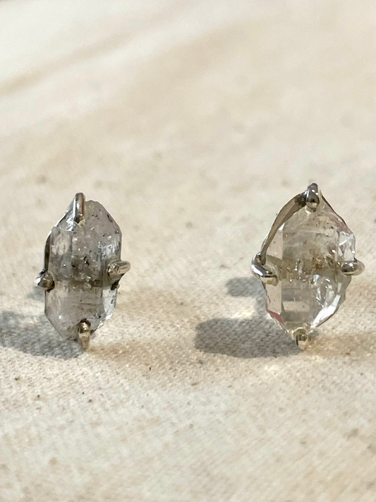 Herkimer Diamond Sterling Silver Earrings Large