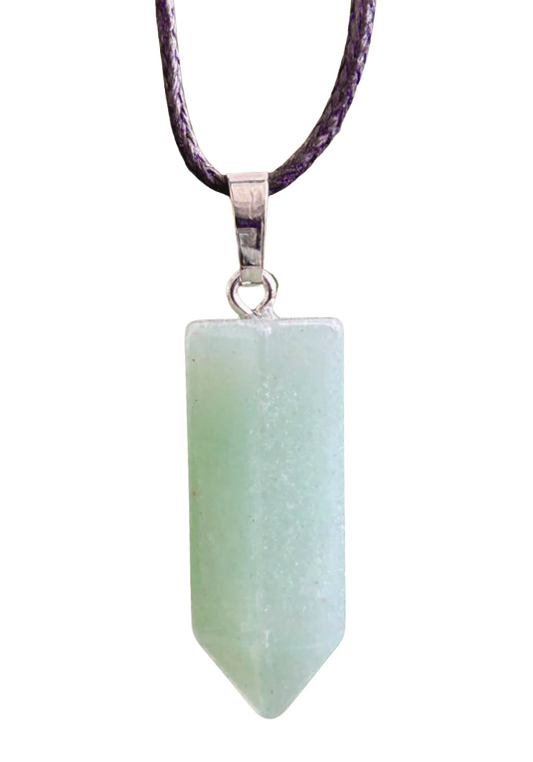 Aventurine Crystal Point Necklace