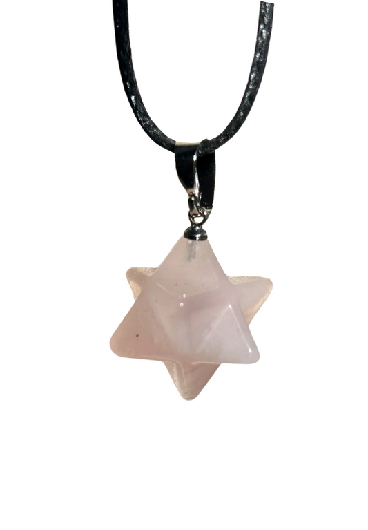 Rose Quartz Merkaba Necklace