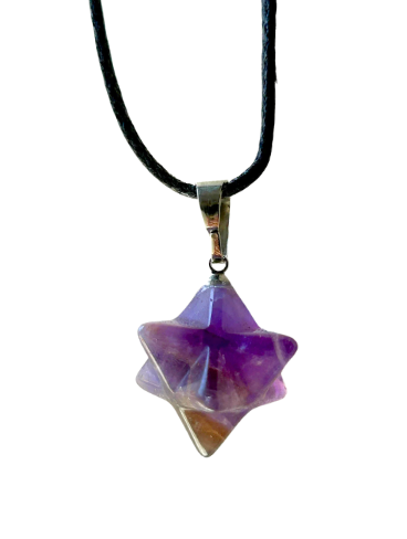 Amethyst Merkaba Necklace