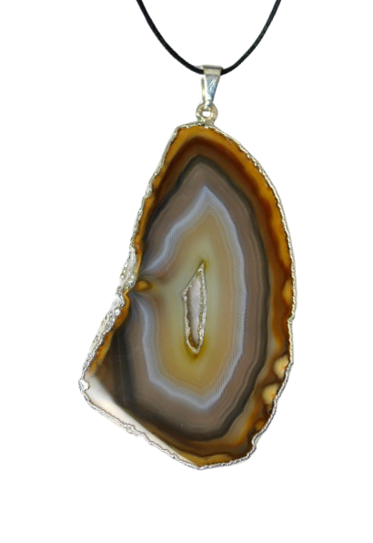 Agate slice necklace