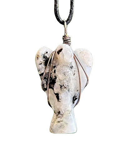 Moonstone  Angel Necklace