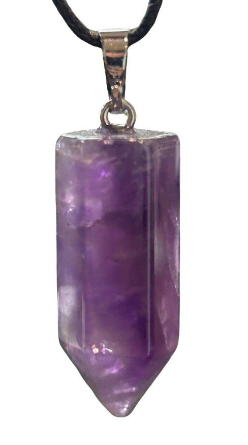 Amethyst Crystal Point Necklace