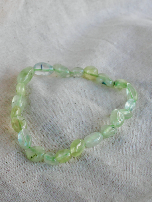 Prehnite Pebble Bracelet